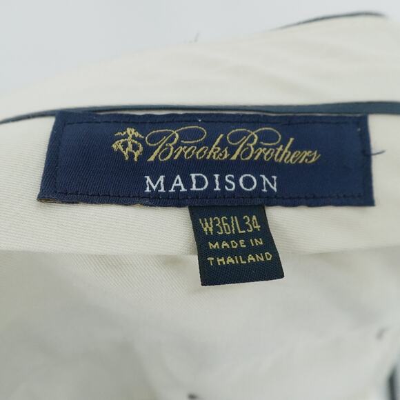 Brooks Brothers Pants Mens 36X34 Gray Madison Wool Dress Business Office - Picture 3 of 12